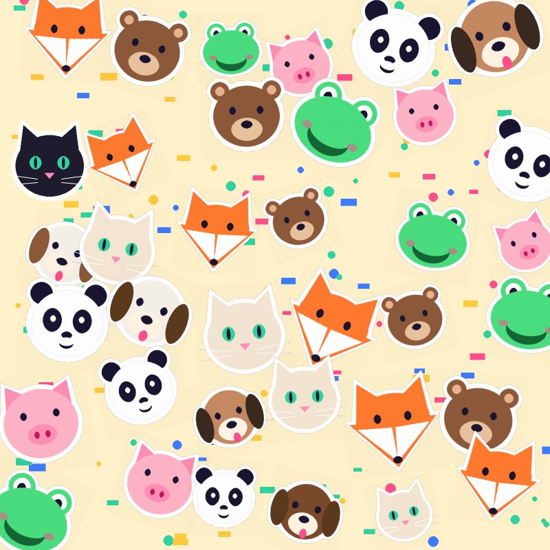 Dierentuin mix konfetti