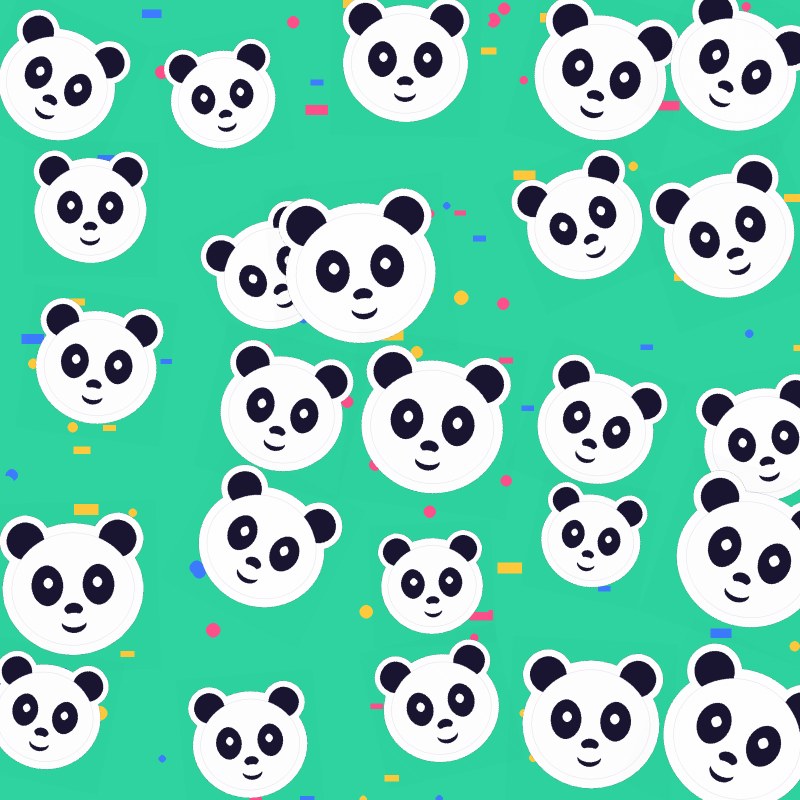 Panda party konfetti